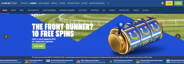 Coral ranks No. 1 on our list of the top online casinos in the UK for 2026.