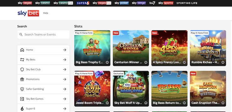 Sky Vegas has more slots from top software providers than most UK online casinos.